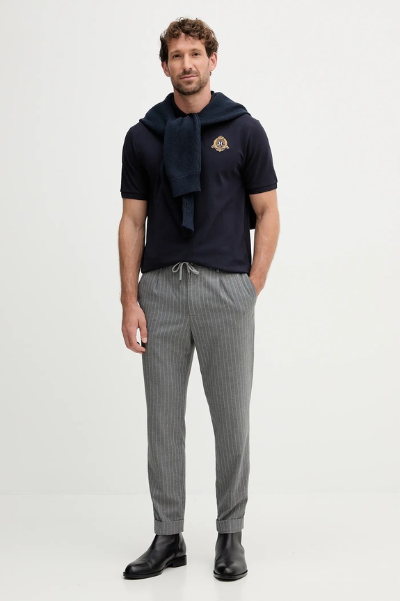 Bavlnené polo tričko Hackett London HM5600031 tmavomodrá AW25