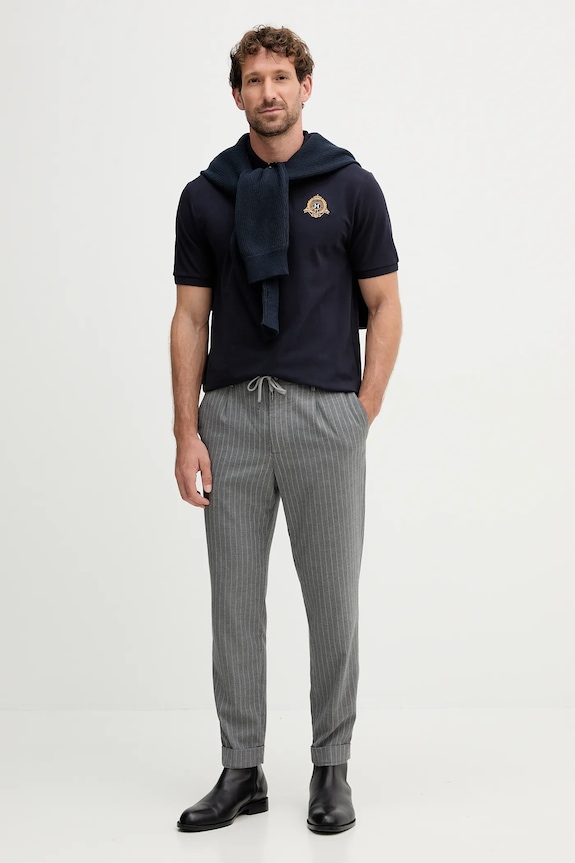 Bavlnené polo tričko Hackett London HM5600031 tmavomodrá AW25