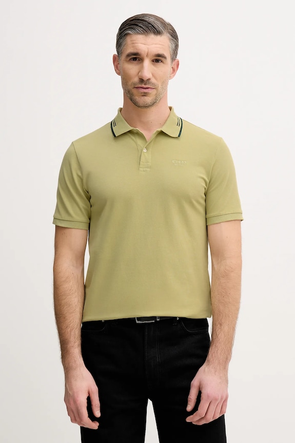 Guess polo LYLE z elastanem zielony M5BP60.K7O64