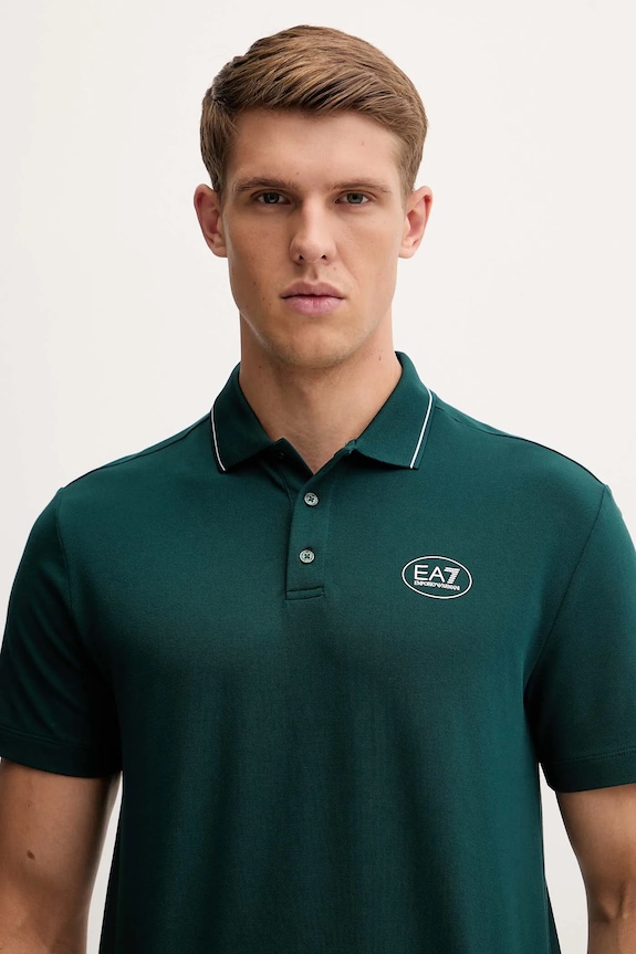 Поло EA7 Emporio Armani зелёный AF13511.7M000847