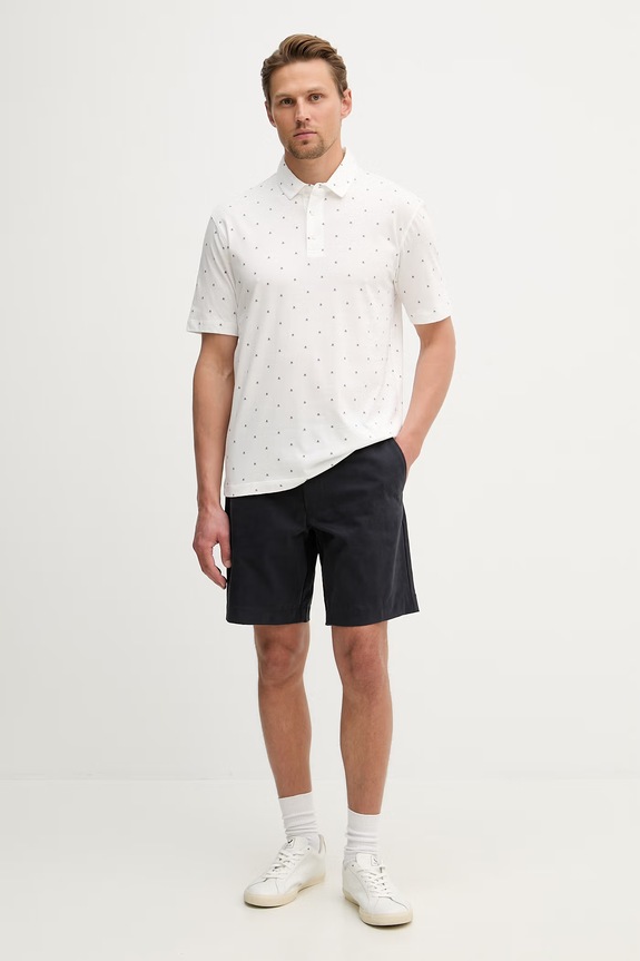 Armani Exchange polo męskie bawełniane XM000735.AF10356 beżowy SS26