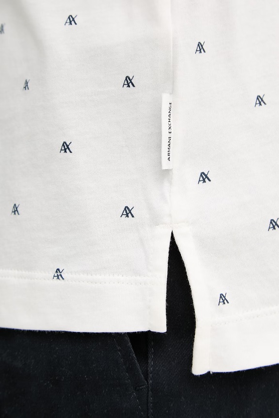 Armani Exchange polo męskie bawełniane XM000735.AF10356 beżowy