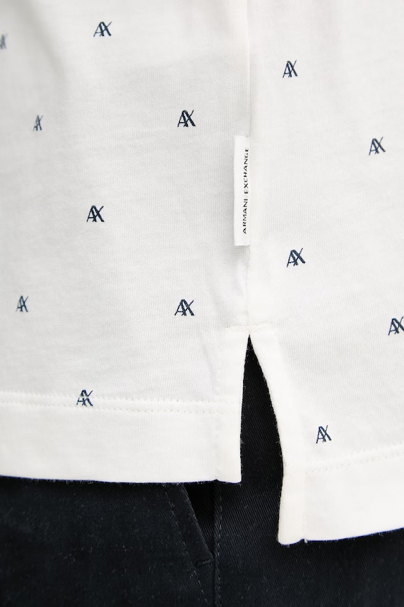 Armani Exchange polo męskie bawełniane XM000735.AF10356 beżowy