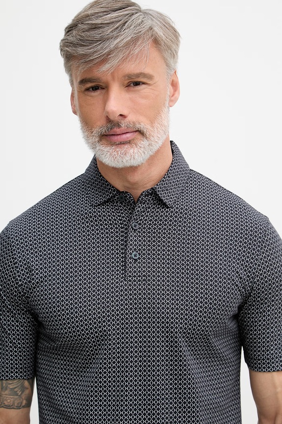 Armani Exchange polo męskie bawełniane granatowy XM000735.AF10356