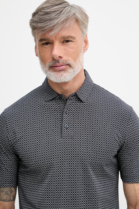 Armani Exchange polo męskie bawełniane granatowy XM000735.AF10356
