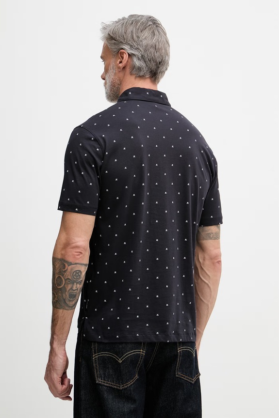 Odzież Armani Exchange polo męskie bawełniane XM000735.AF10356 granatowy