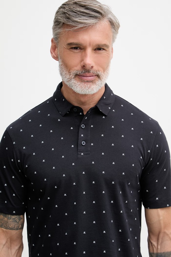 Armani Exchange polo męskie bawełniane granatowy XM000735.AF10356
