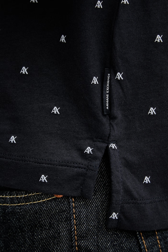 Armani Exchange polo męskie bawełniane XM000735.AF10356 granatowy