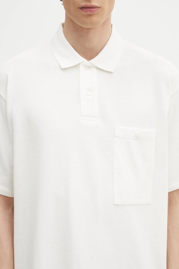Bavlněné polo tričko Human Made bílá HM29CS025