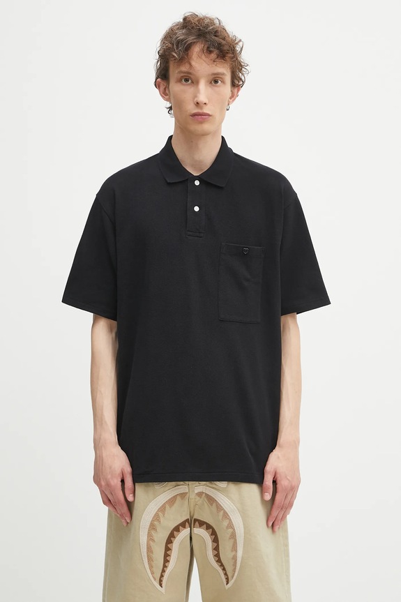 Bavlněné polo tričko Human Made relaxed černá HM29CS025