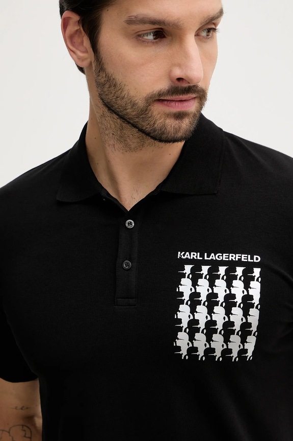 Polo tričko Karl Lagerfeld čierna 554235.745400