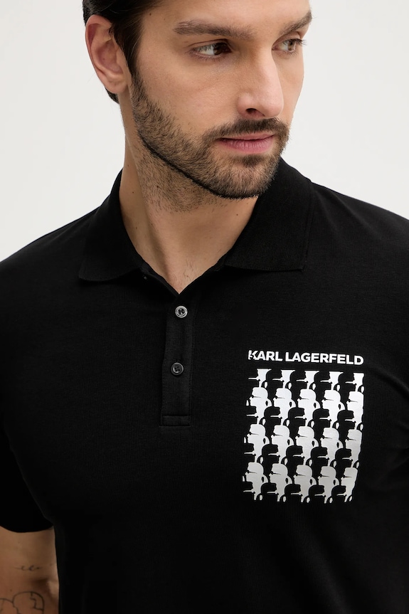 Polo tričko Karl Lagerfeld čierna 554235.745400