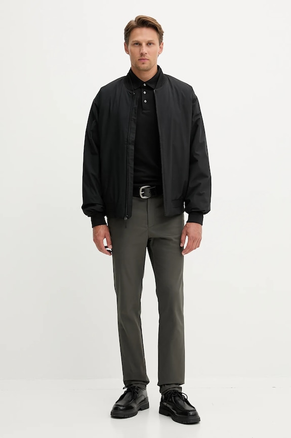 Βαμβακερή μπλούζα με μακριά μανίκια Calvin Klein LV040EM909 μαύρο SS26