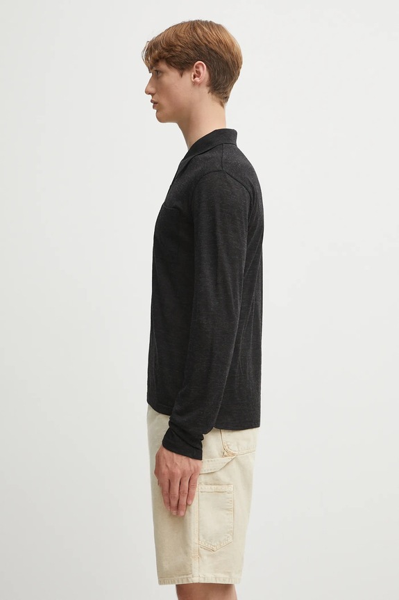 MM6 Maison Margiela longsleeve din lână SH2GL0004.M20123.899 negru AW25
