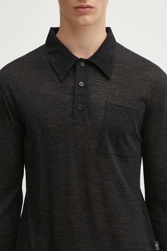 MM6 Maison Margiela longsleeve din lână negru SH2GL0004.M20123.899