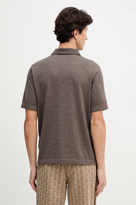 Oblečenie Vlnené polo Paul&Shark Knitwear 15311170 hnedá