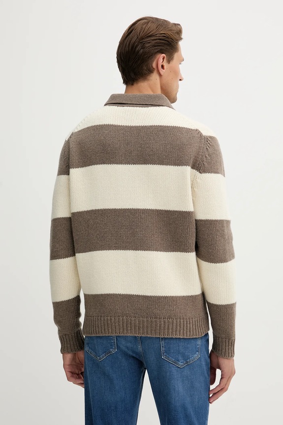 Oblečenie Vlnený sveter Paul&Shark Knitwear 15311162 hnedá