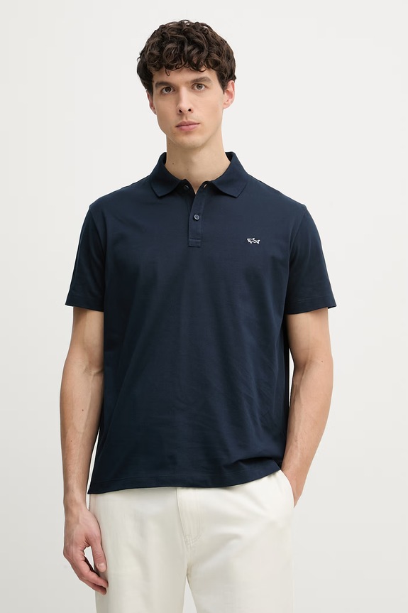Paul&Shark polo pentru bărbați, din bumbac tricotat bleumarin 99311000
