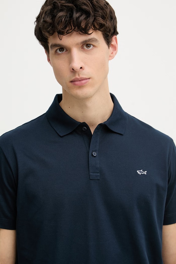 Paul&Shark polo pentru bărbați, din bumbac tricotat bleumarin 99311000