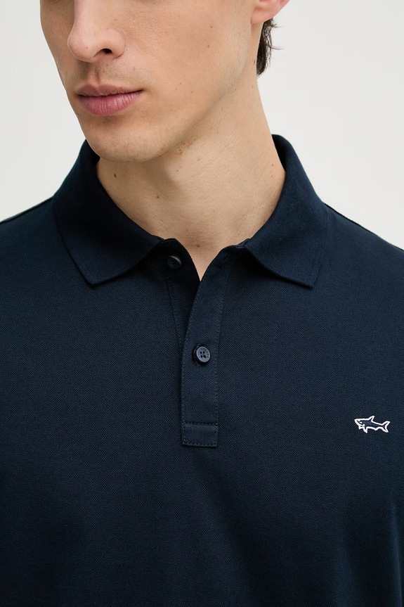 Paul&Shark polo pentru bărbați, din bumbac tricotat 99311000 bleumarin