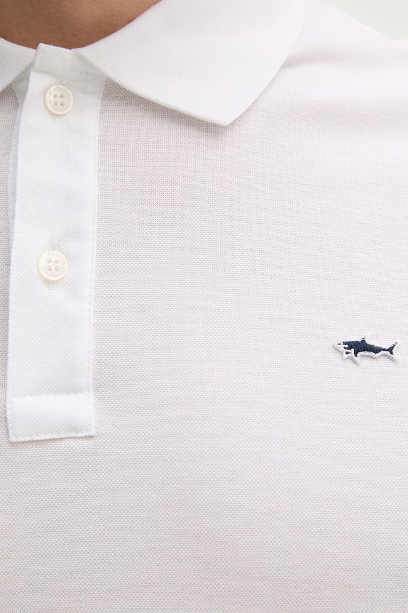 Paul&Shark polo de bumbac Knitwear 99311001 alb