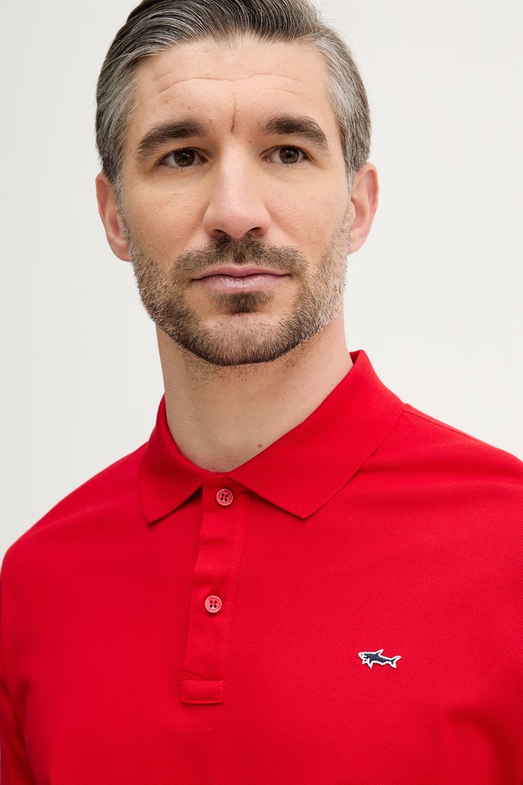 Paul&Shark polo bawełniane Knitwear czerwony 99311001