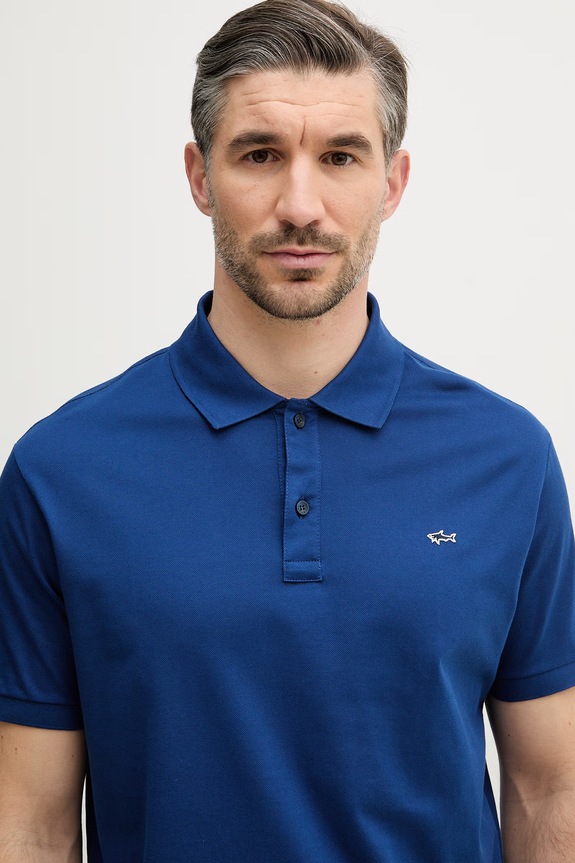 Paul&Shark polo de bumbac Knitwear bleumarin 99311001