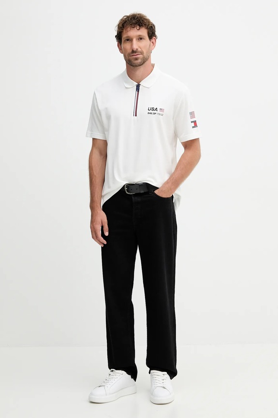 Tommy Hilfiger polo x SAIL GP MW0MW41415 biały AW25