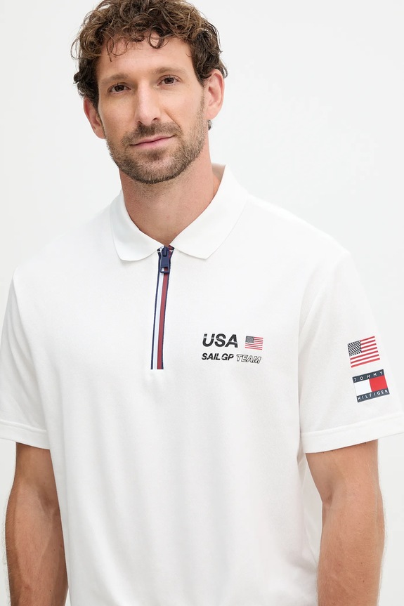 Tommy Hilfiger polo x SAIL GP biały MW0MW41415