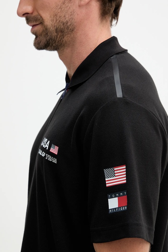 Polo tričko Tommy Hilfiger x SAIL GP MW0MW41415 čierna