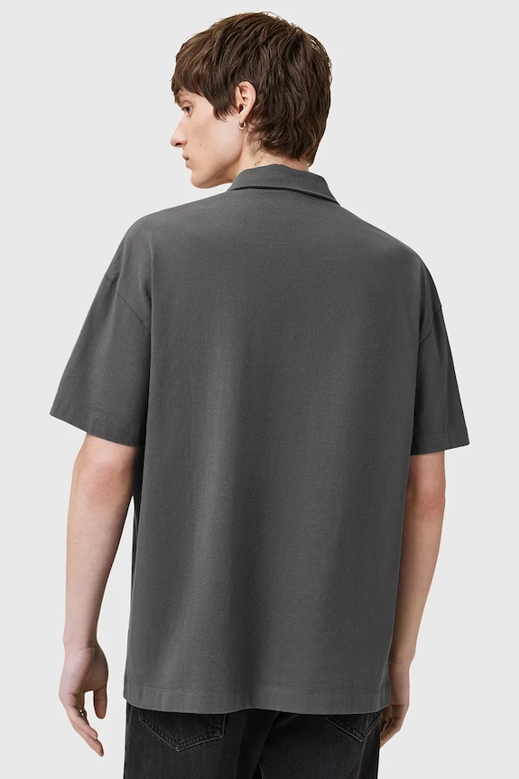 Îmbrăcăminte AllSaints polo de bumbac XANDER M071PC gri