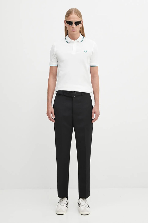 Bavlněné polo tričko Fred Perry M3600 béžová