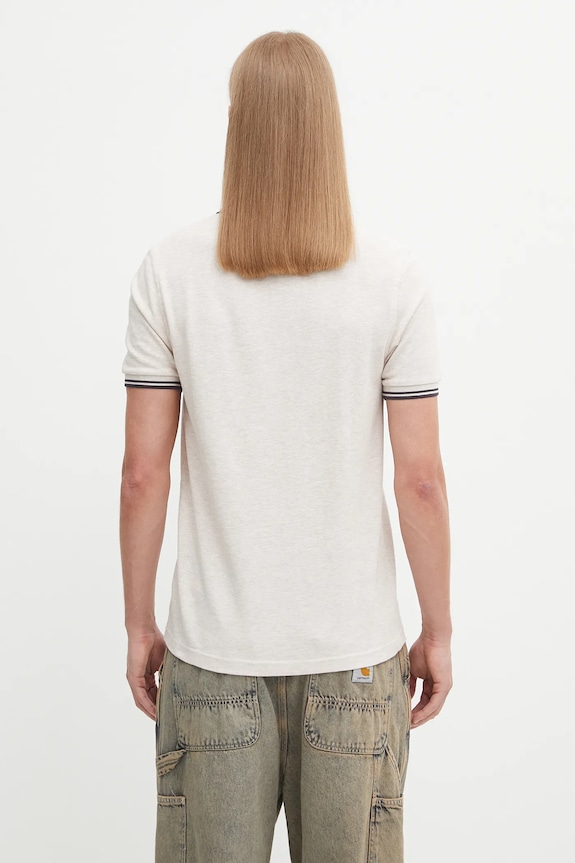 Ρούχα Βαμβακερό μπλουζάκι πόλο Fred Perry M3600 μπεζ