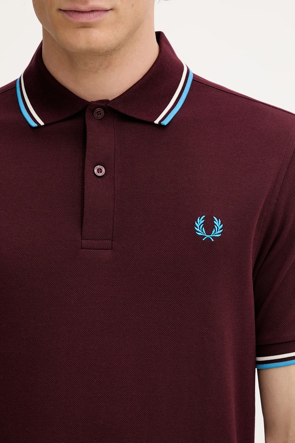 Fred Perry cotton polo shirt maroon M3600