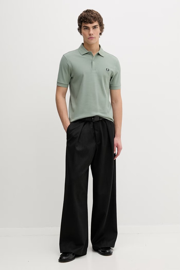 Fred Perry polo bawełniane M6000 zielony AW25