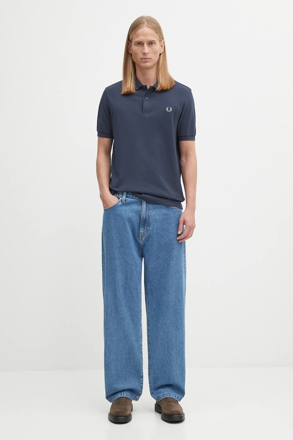 Fred Perry cotton polo shirt M6000 navy