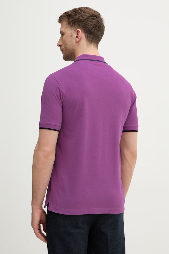 Îmbrăcăminte Aeronautica Militare polo bărbați din bumbac PO1308UP00082 violet