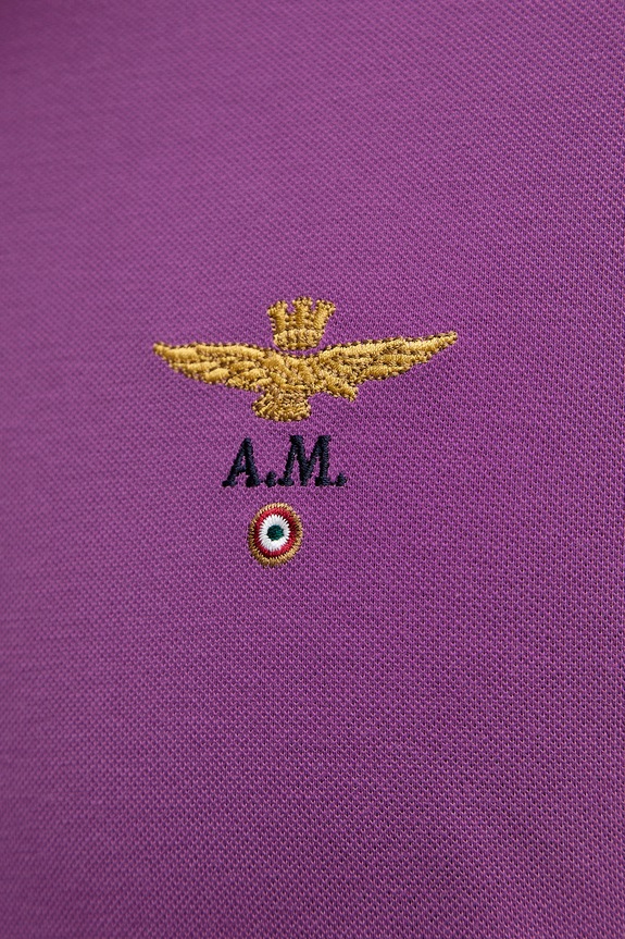 Aeronautica Militare polo bărbați din bumbac PO1308UP00082 violet