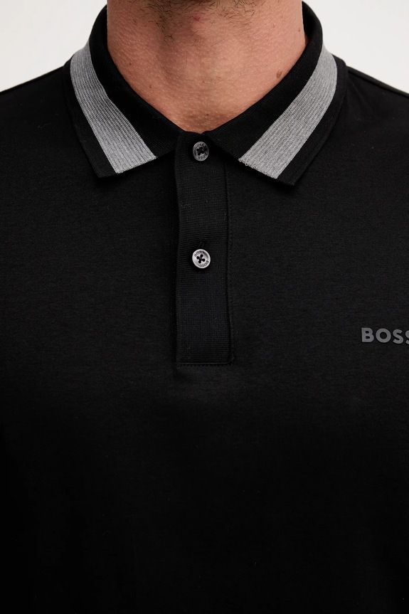 BOSS top a maniche lunghe in cotone H-Pleins 200 50549257 nero