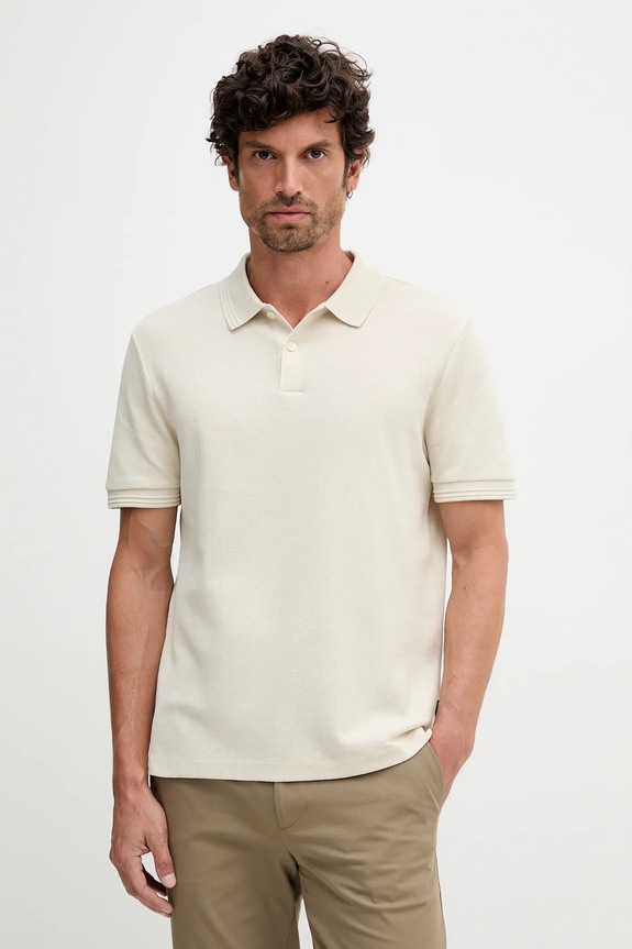 BOSS tricou polo C-Parlay 240 regular bej 50549593