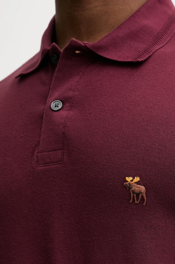 Polo tričko Abercrombie & Fitch KI124.5719.500 burgundské