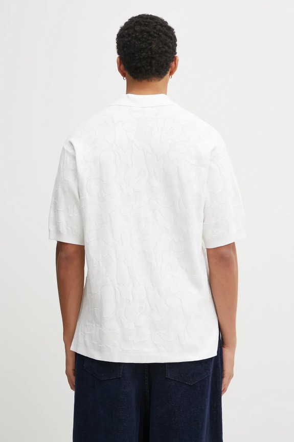 Oblečenie Bavlnené polo tričko A Bathing Ape Solid Camo Jacquard 1L30112302 biela