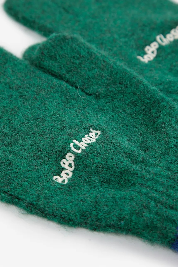 Dečki Otroške rokavice s primesjo volne Bobo Choses 225AI038 zelena