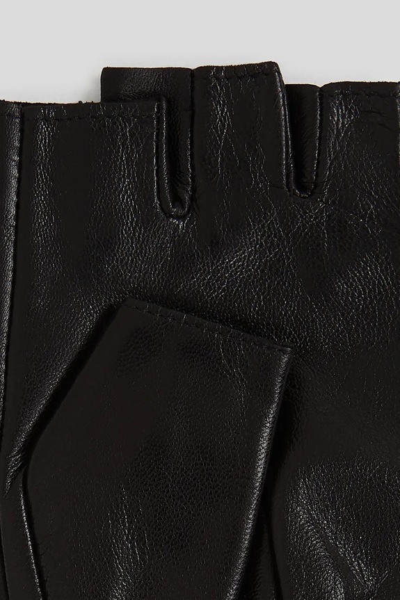 Karl Lagerfeld rękawiczki skórzane K/AUTOGRAPH czarny A3W33031