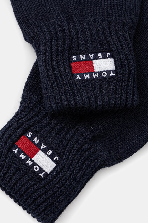 Βαμβακερά γάντια Tommy Jeans AW0AW17914 σκούρο μπλε AW25