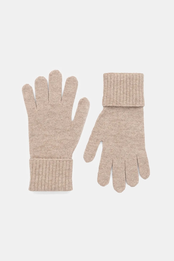 Weekend Max Mara mănuși de lână ZAMIANEW uni bej 2525566055600