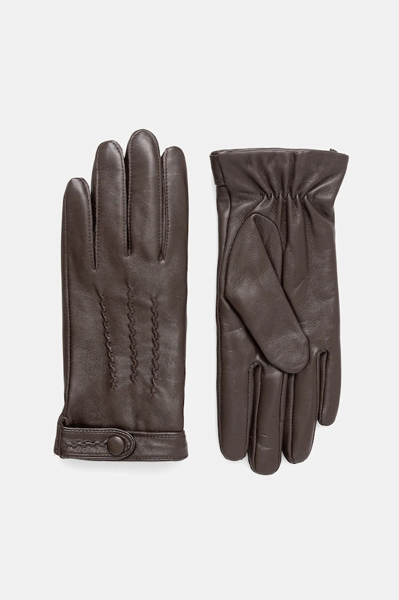 Кожаные перчатки Marciano by Guess кожа коричневый 5BGZ04.9423Z