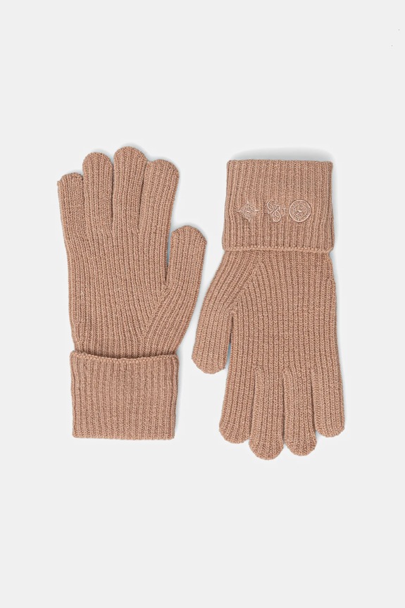 Γάντια με προσθήκη μαλλιού Guess CRESIDIA με προσθήκη μαλλιού μπεζ AW5405.POL02