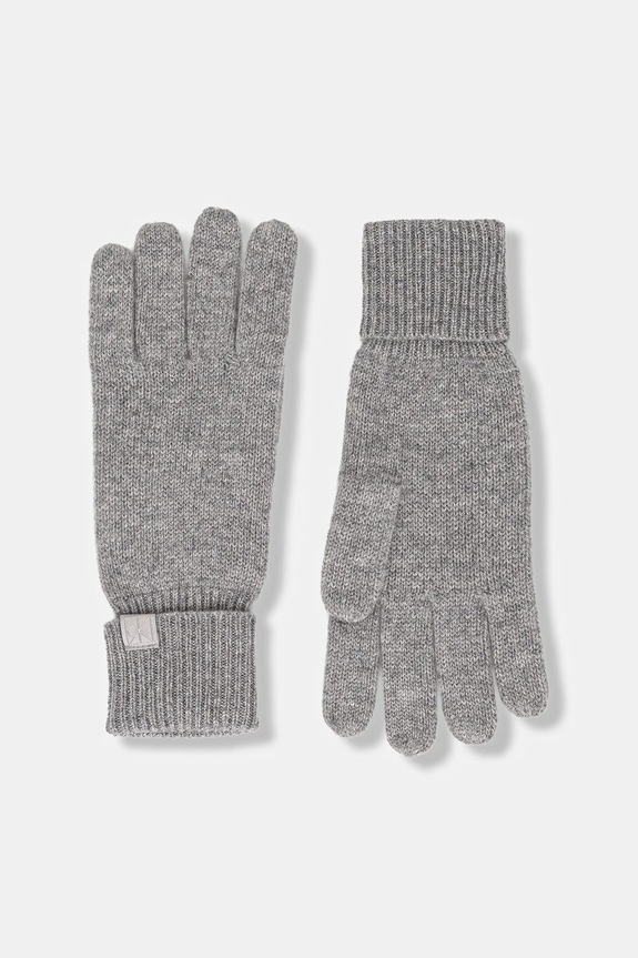 Kašmírové rukavice Calvin Klein vlna sivá LV14F8065G