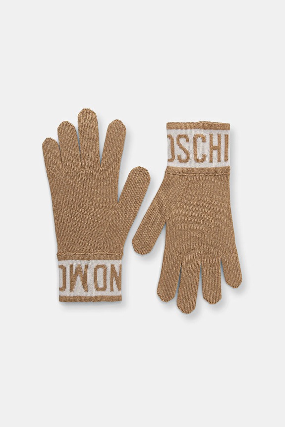 Ръкавици с вълна Moschino с вълна злато M3166.65422